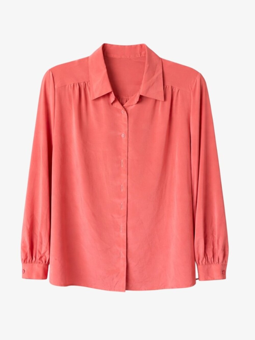 Coral /Salmon Satin Blouse